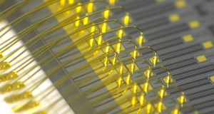 Au wire boding, with ball to wedge config