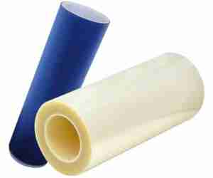 UV curable, heat-resistant dicing tape securing a semiconductor wafer during the dicing process.